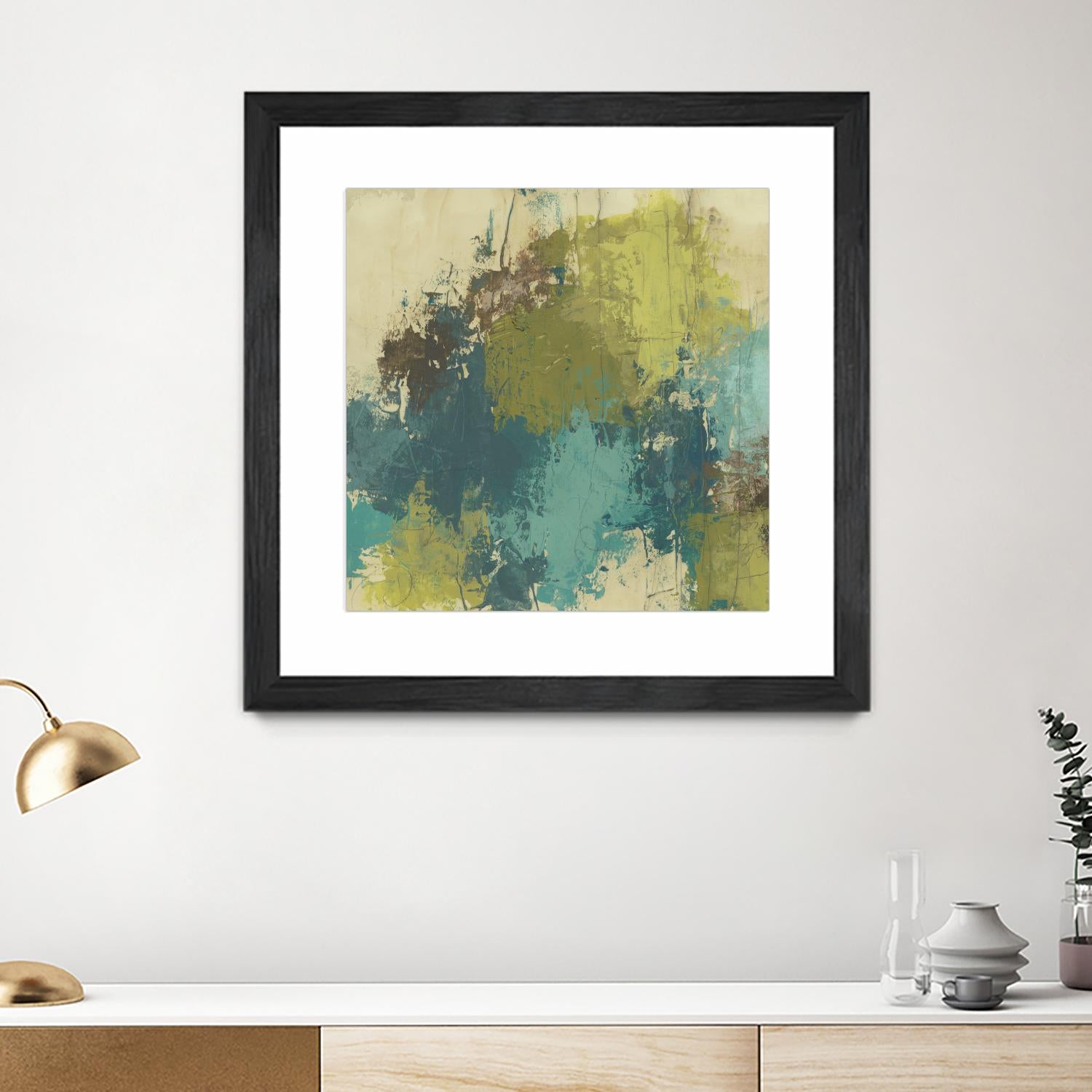 Blue Monday II by June Erica Vess on GIANT ART - green abstract