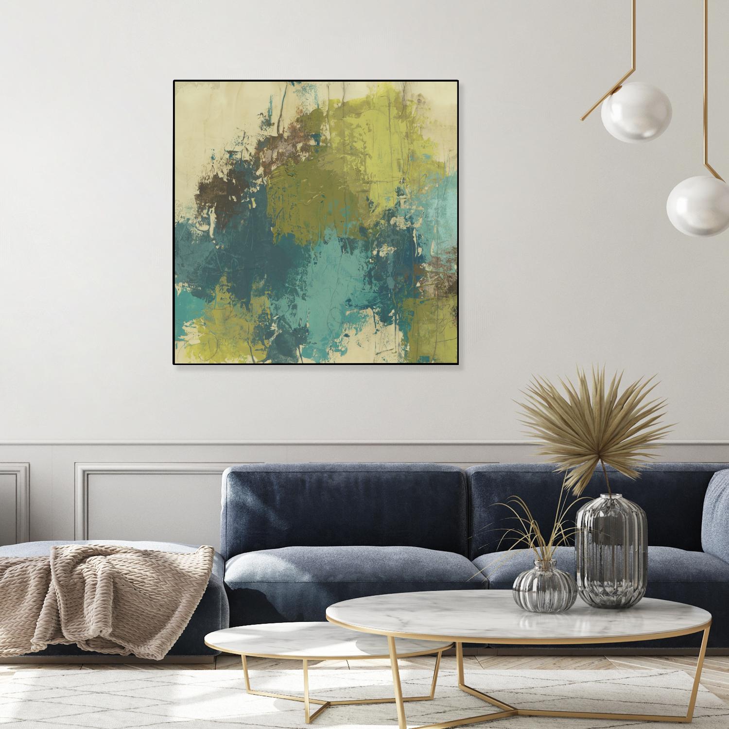 Blue Monday II by June Erica Vess on GIANT ART - green abstract