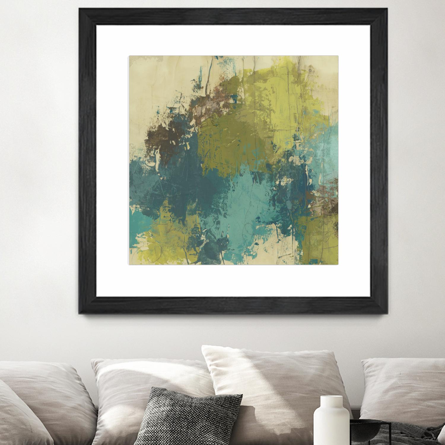 Blue Monday II by June Erica Vess on GIANT ART - green abstract