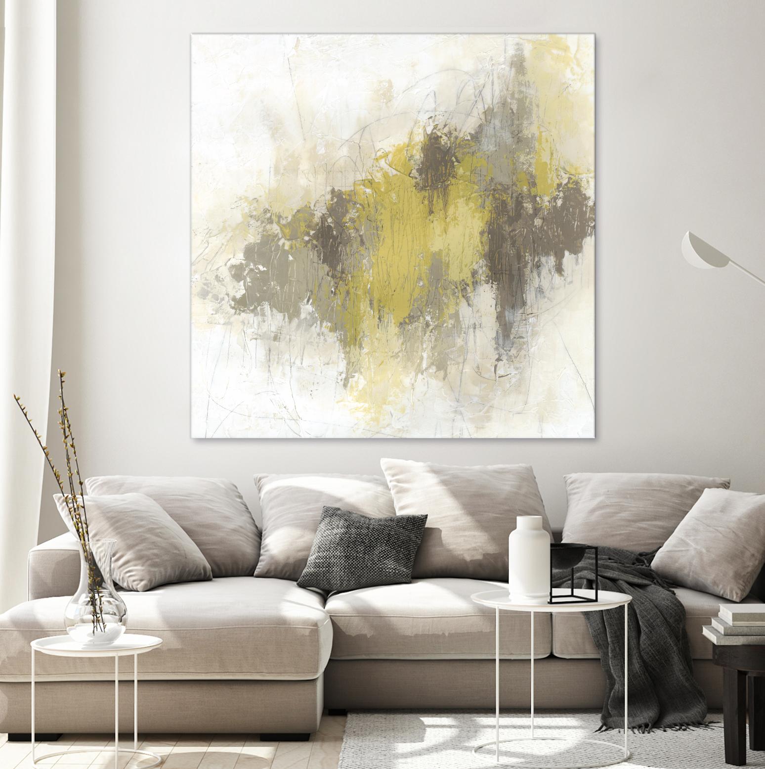 Saffron Abstract I by June Erica Vess on GIANT ART - yellow abstract abstract