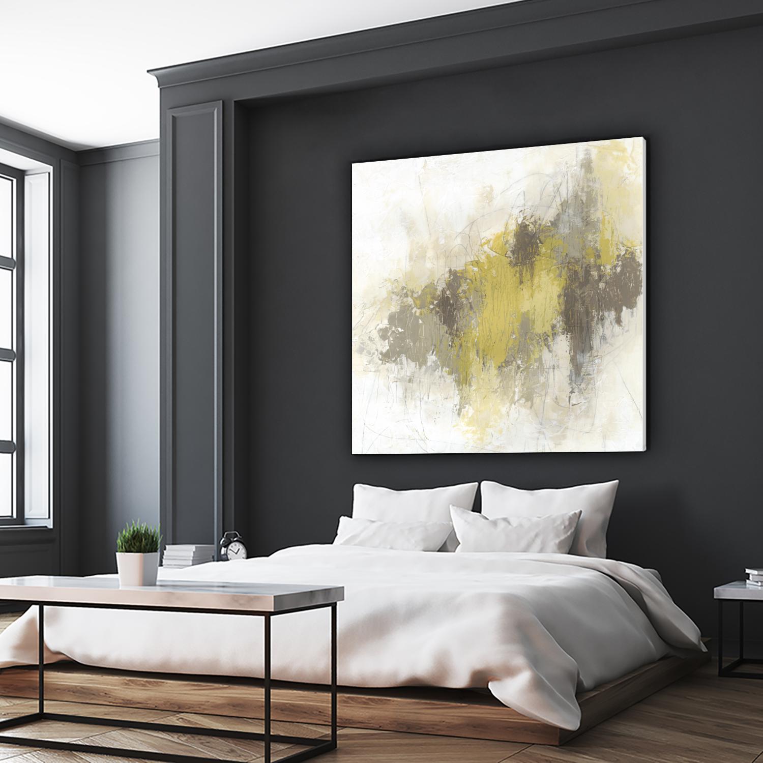 Saffron Abstract I by June Erica Vess on GIANT ART - yellow abstract abstract