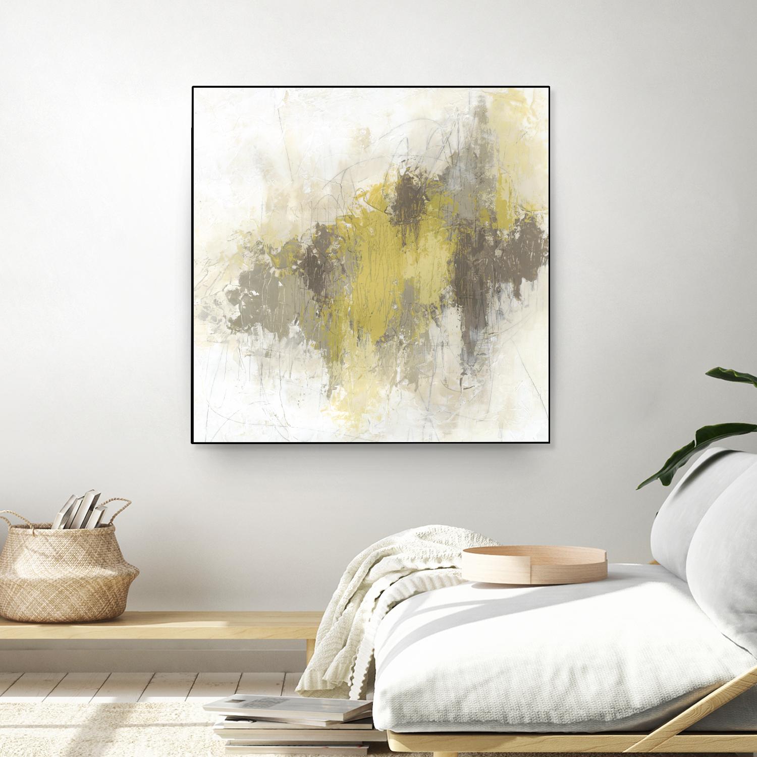 Saffron Abstract I by June Erica Vess on GIANT ART - yellow abstract abstract