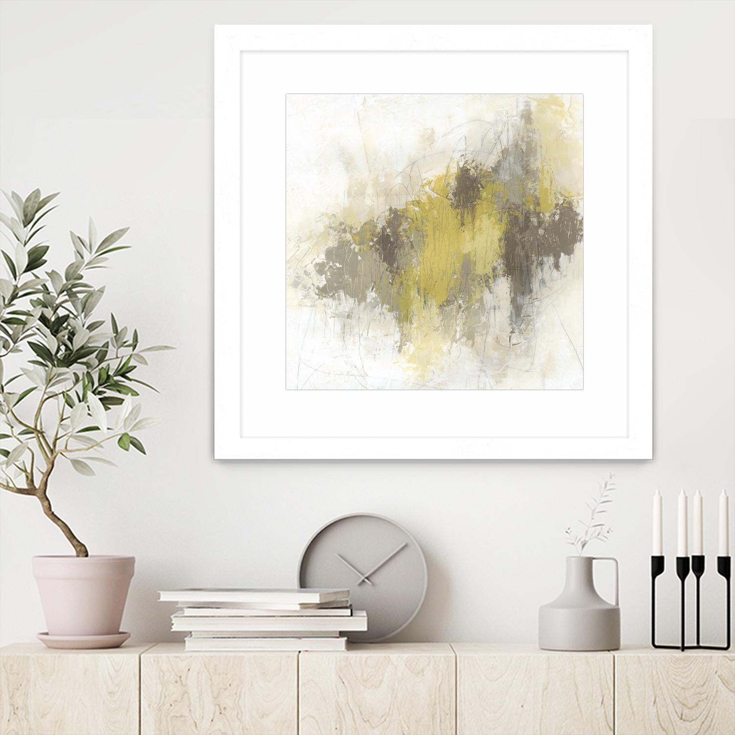 Saffron Abstract I by June Erica Vess on GIANT ART - yellow abstract abstract