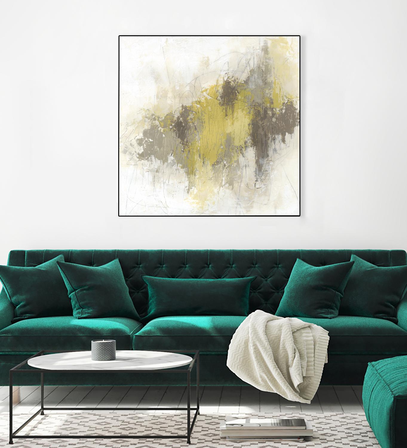 Saffron Abstract I by June Erica Vess on GIANT ART - yellow abstract abstract