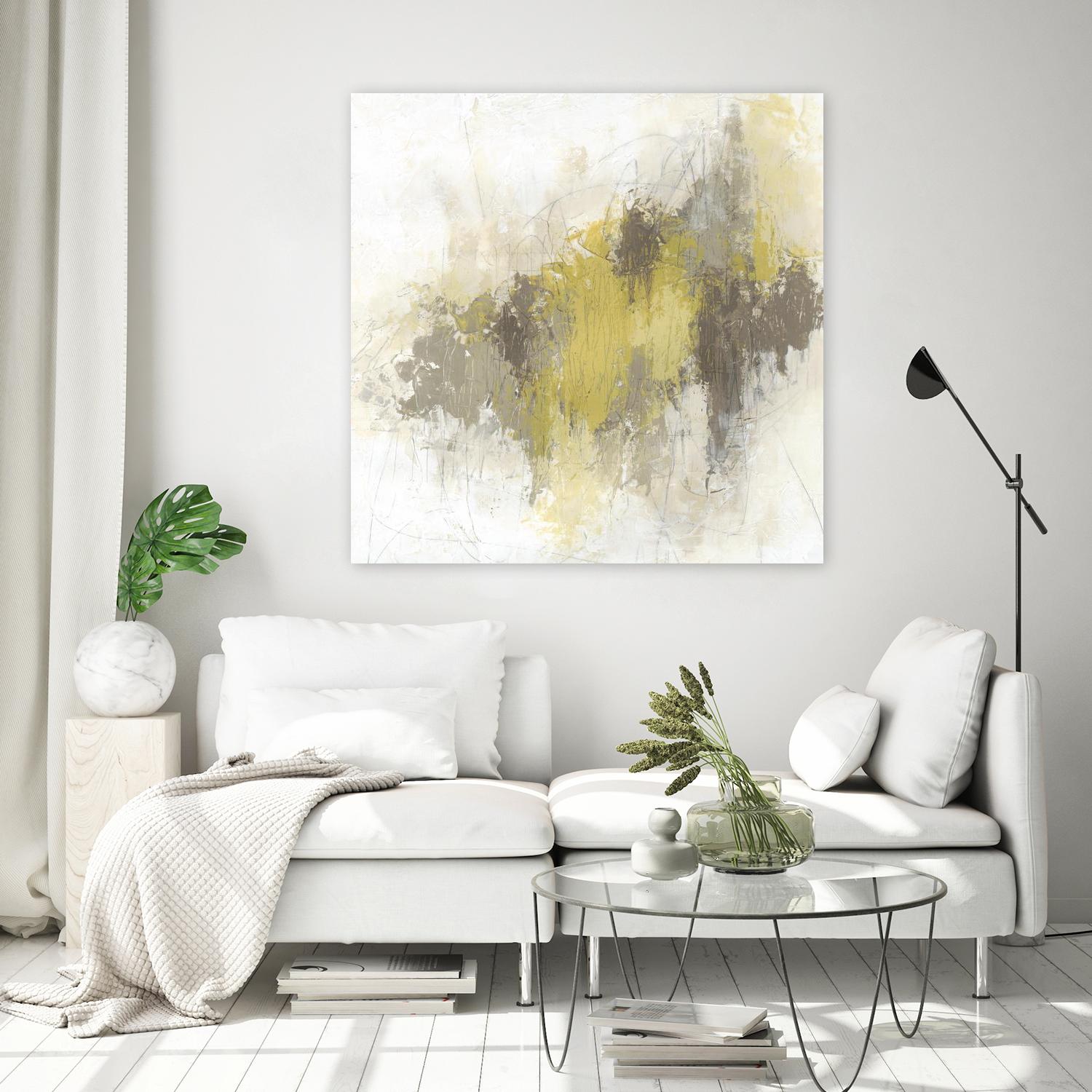 Saffron Abstract I by June Erica Vess on GIANT ART - yellow abstract abstract