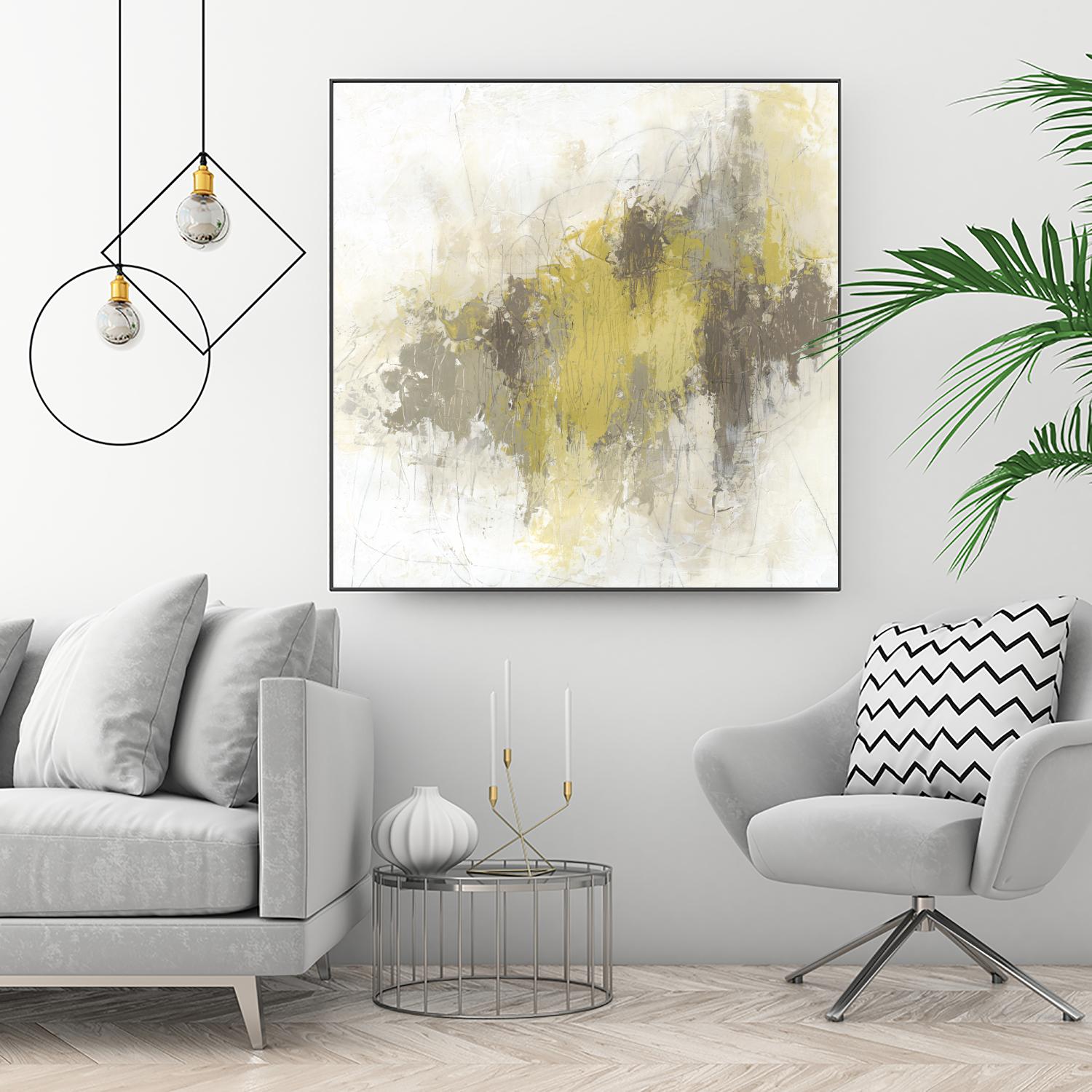 Saffron Abstract I by June Erica Vess on GIANT ART - yellow abstract abstract