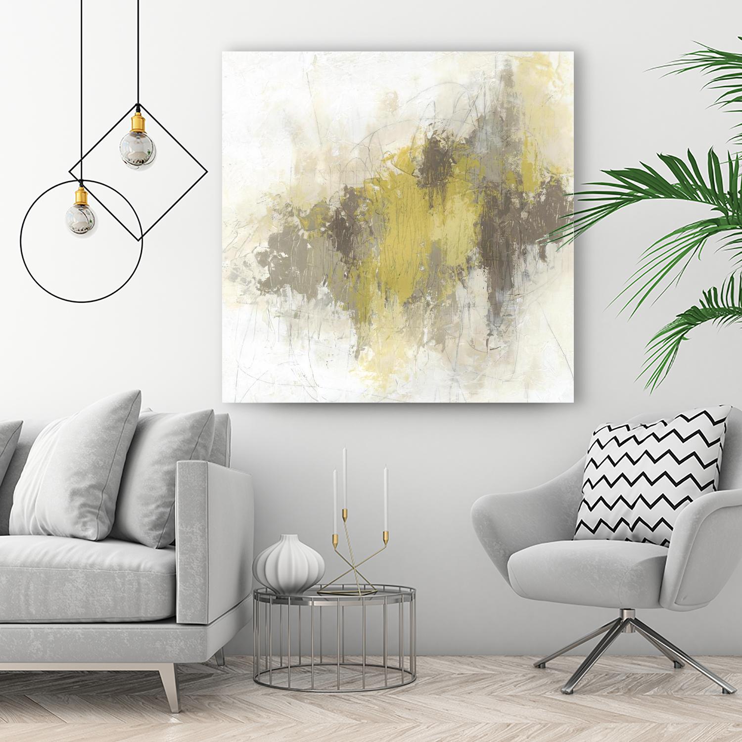 Saffron Abstract I by June Erica Vess on GIANT ART - yellow abstract abstract