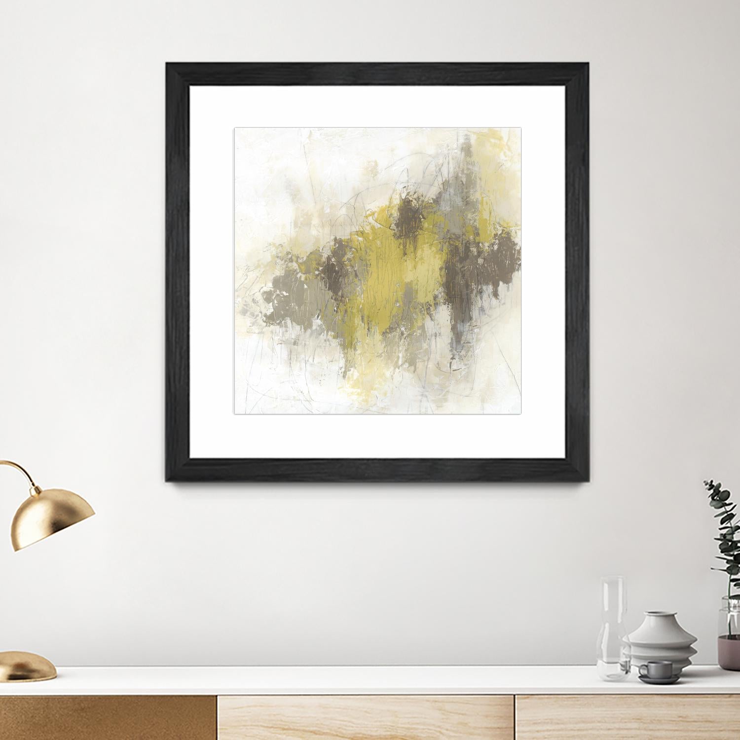 Saffron Abstract I by June Erica Vess on GIANT ART - yellow abstract abstract
