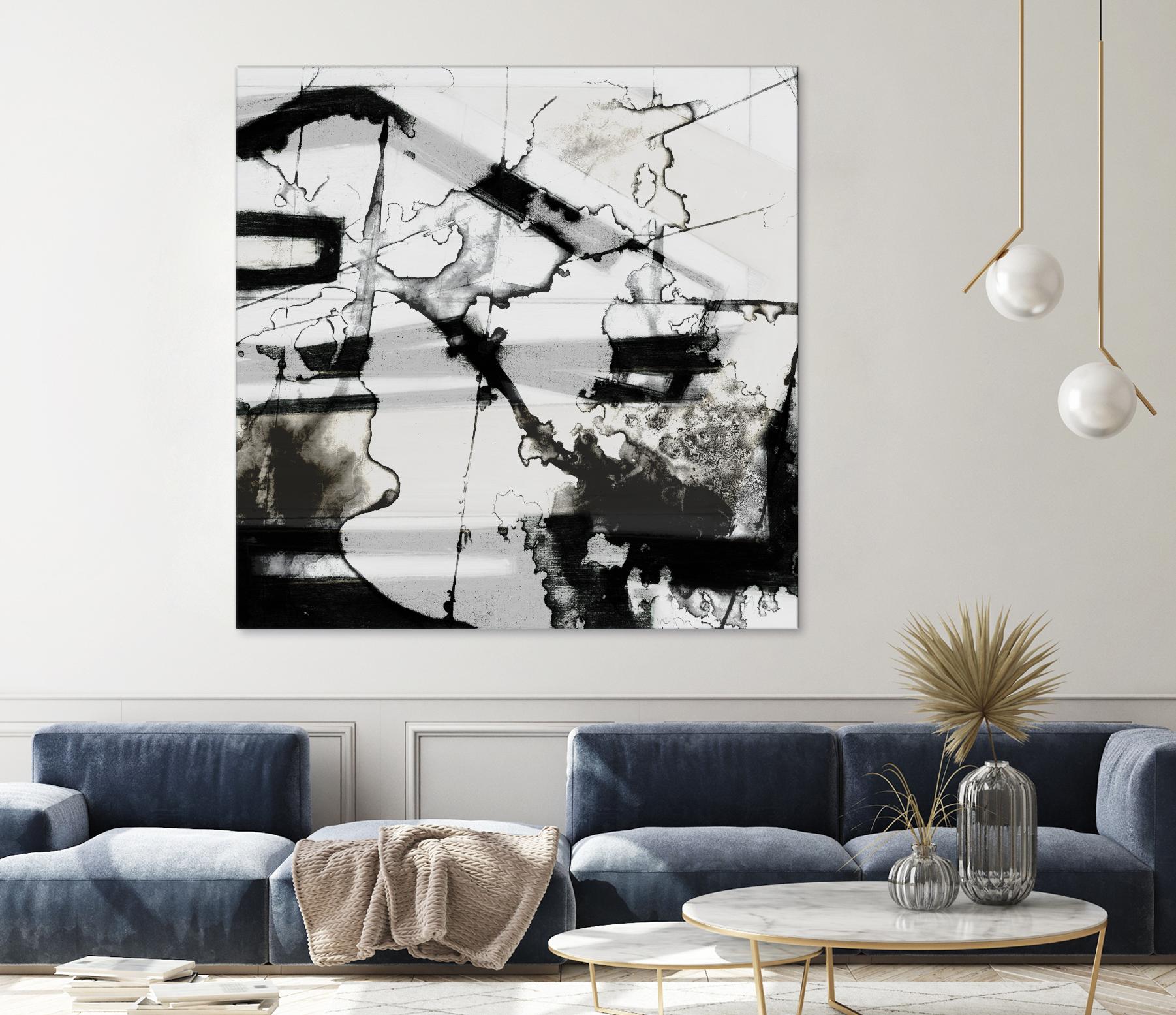 In Motion III by Jennifer Goldberger on GIANT ART - black abstract