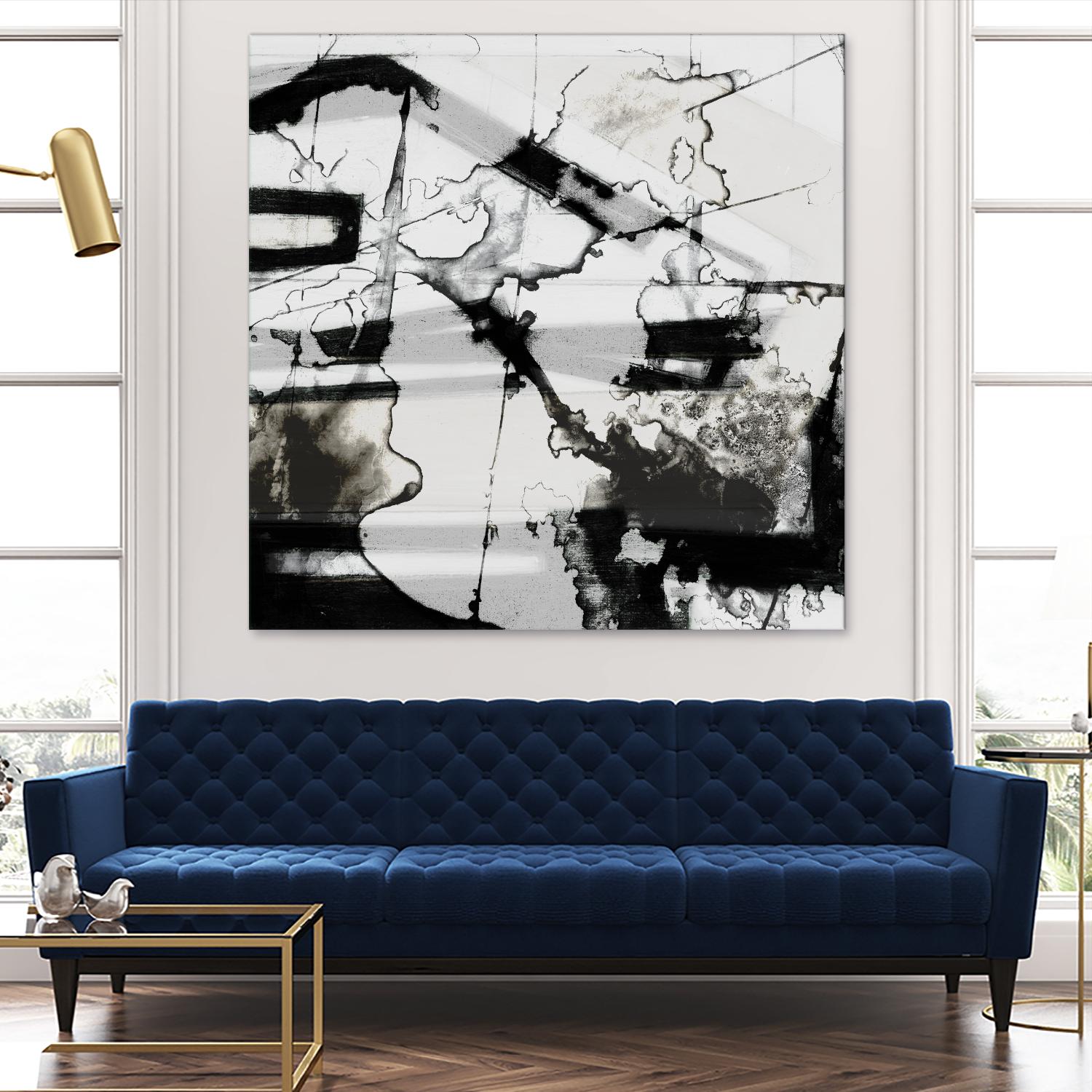 In Motion III by Jennifer Goldberger on GIANT ART - black abstract