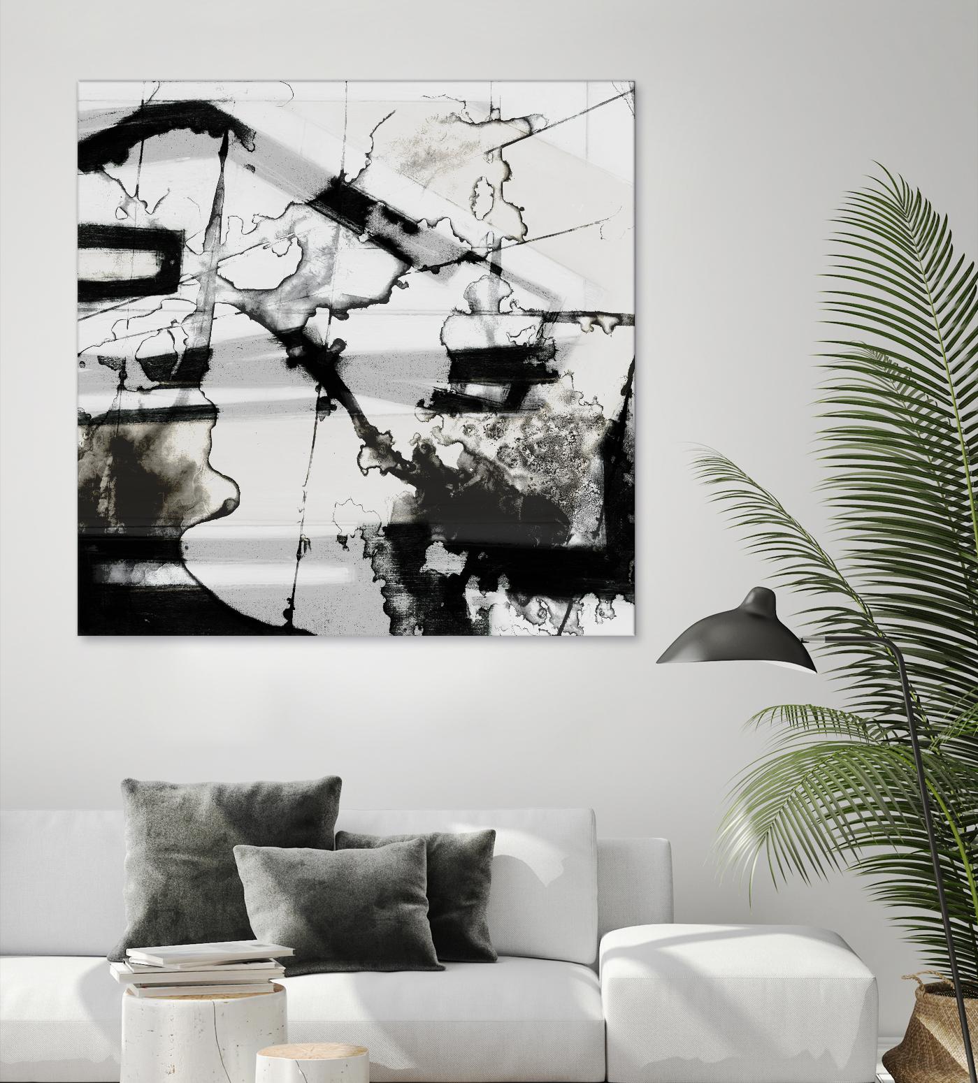 In Motion III by Jennifer Goldberger on GIANT ART - black abstract