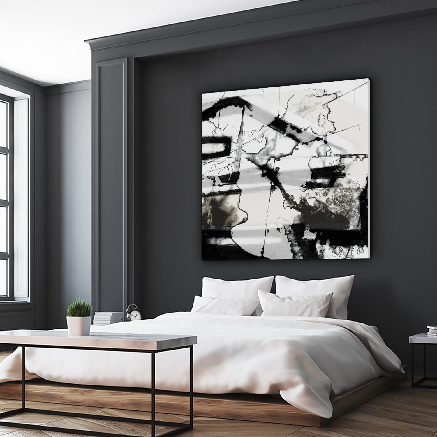 In Motion III by Jennifer Goldberger on GIANT ART - black abstract