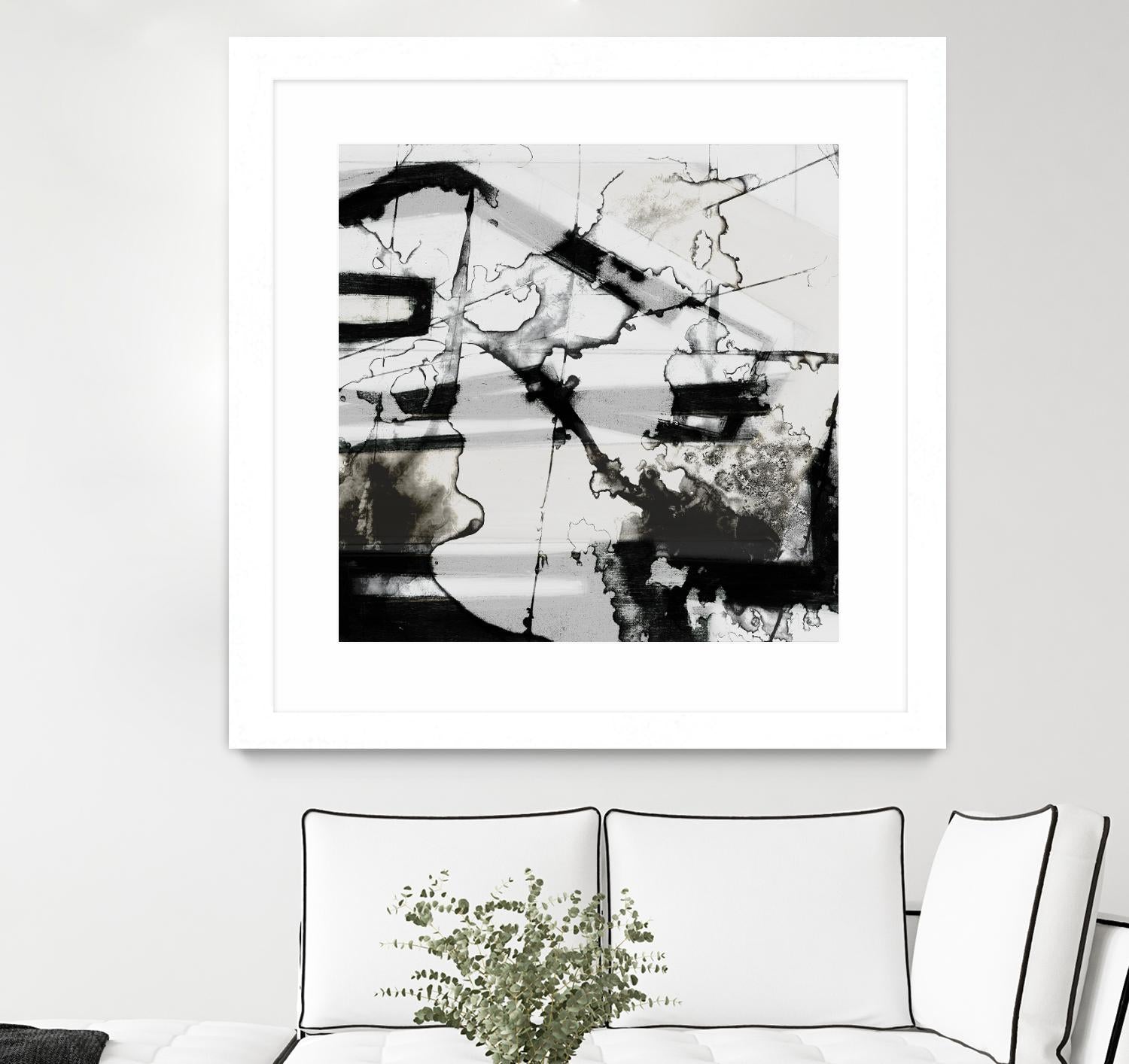 In Motion III by Jennifer Goldberger on GIANT ART - black abstract