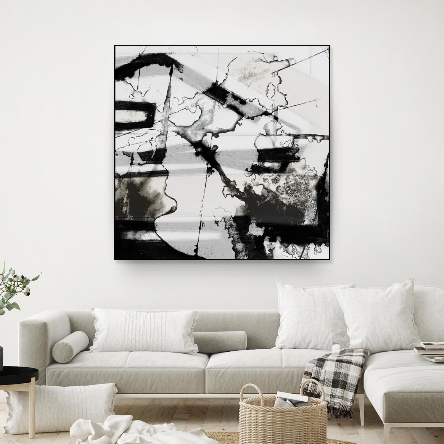 In Motion III by Jennifer Goldberger on GIANT ART - black abstract