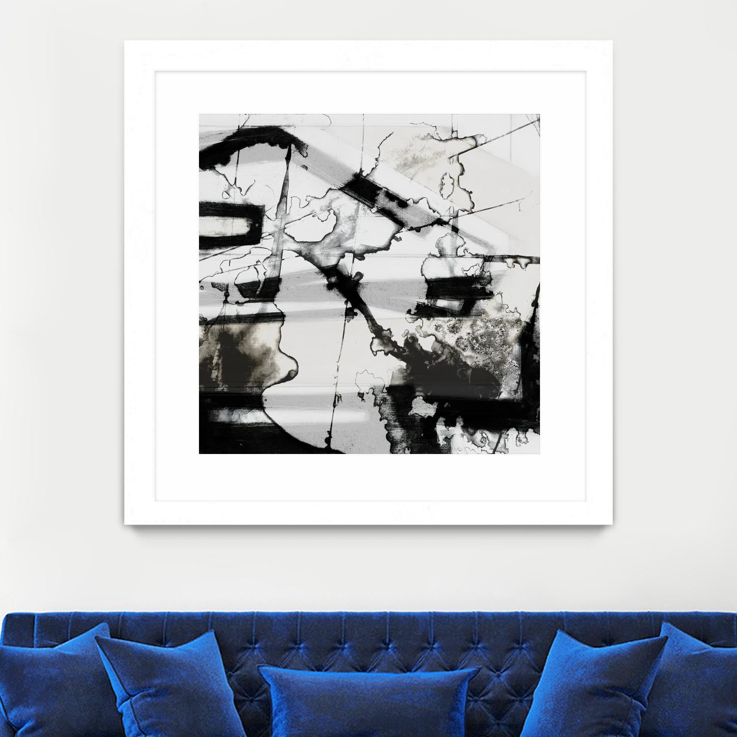 In Motion III by Jennifer Goldberger on GIANT ART - black abstract