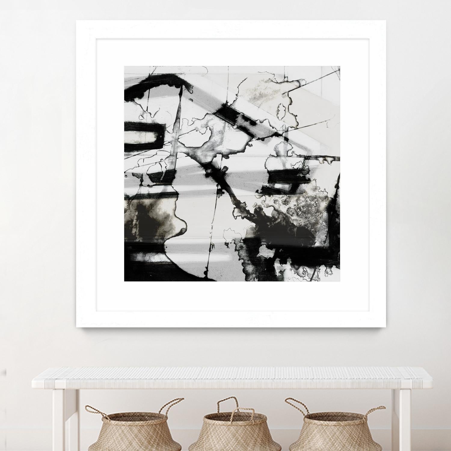 In Motion III by Jennifer Goldberger on GIANT ART - black abstract