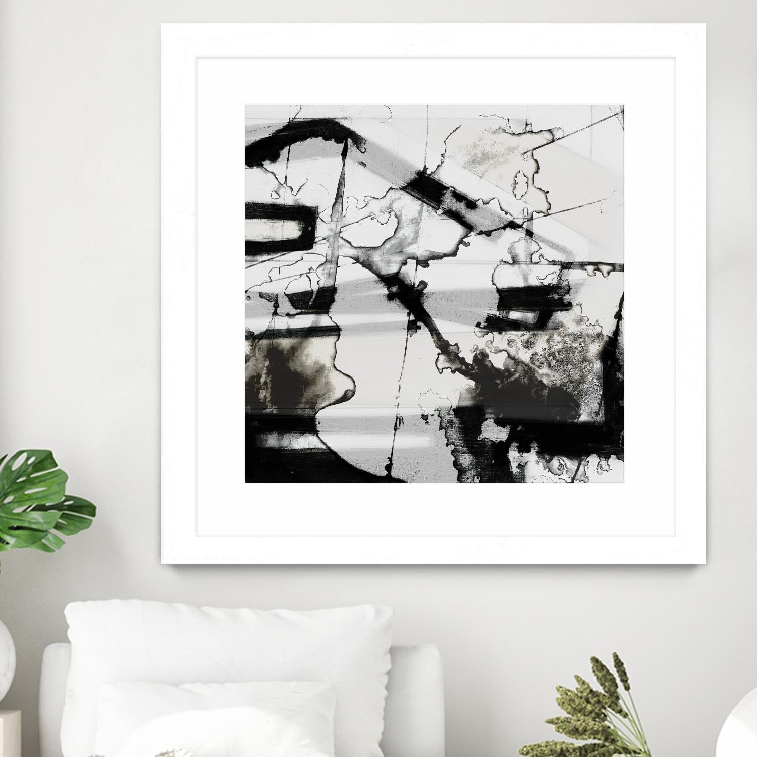 In Motion III by Jennifer Goldberger on GIANT ART - black abstract