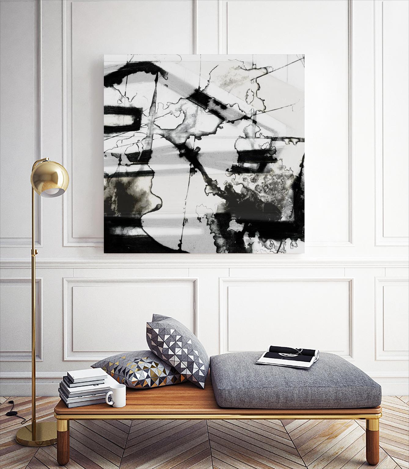 In Motion III by Jennifer Goldberger on GIANT ART - black abstract