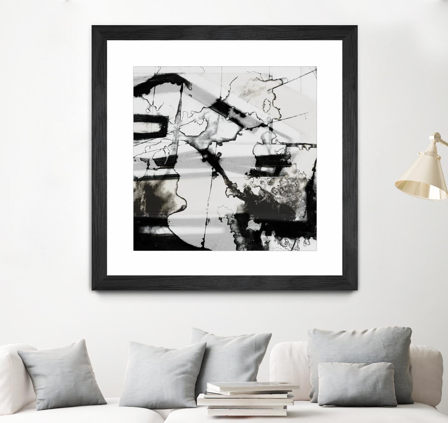 In Motion III by Jennifer Goldberger on GIANT ART - black abstract