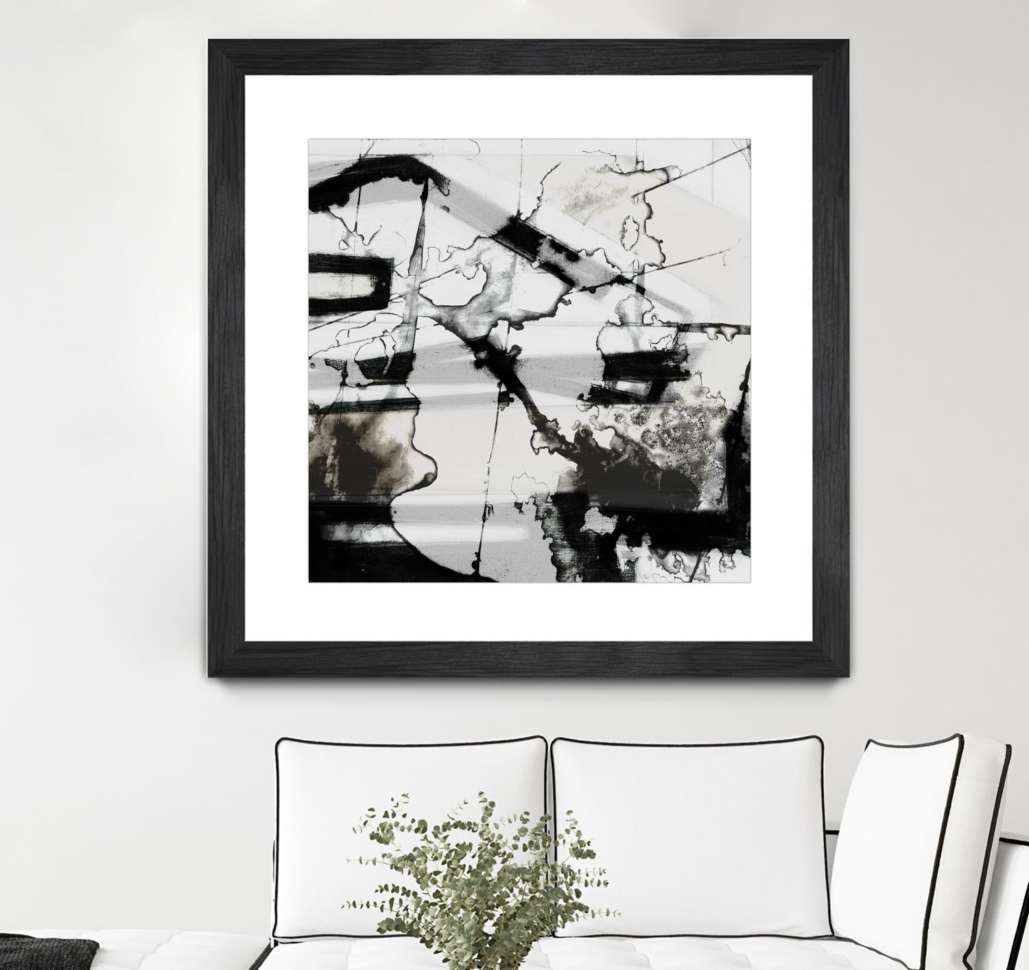 In Motion III by Jennifer Goldberger on GIANT ART - black abstract