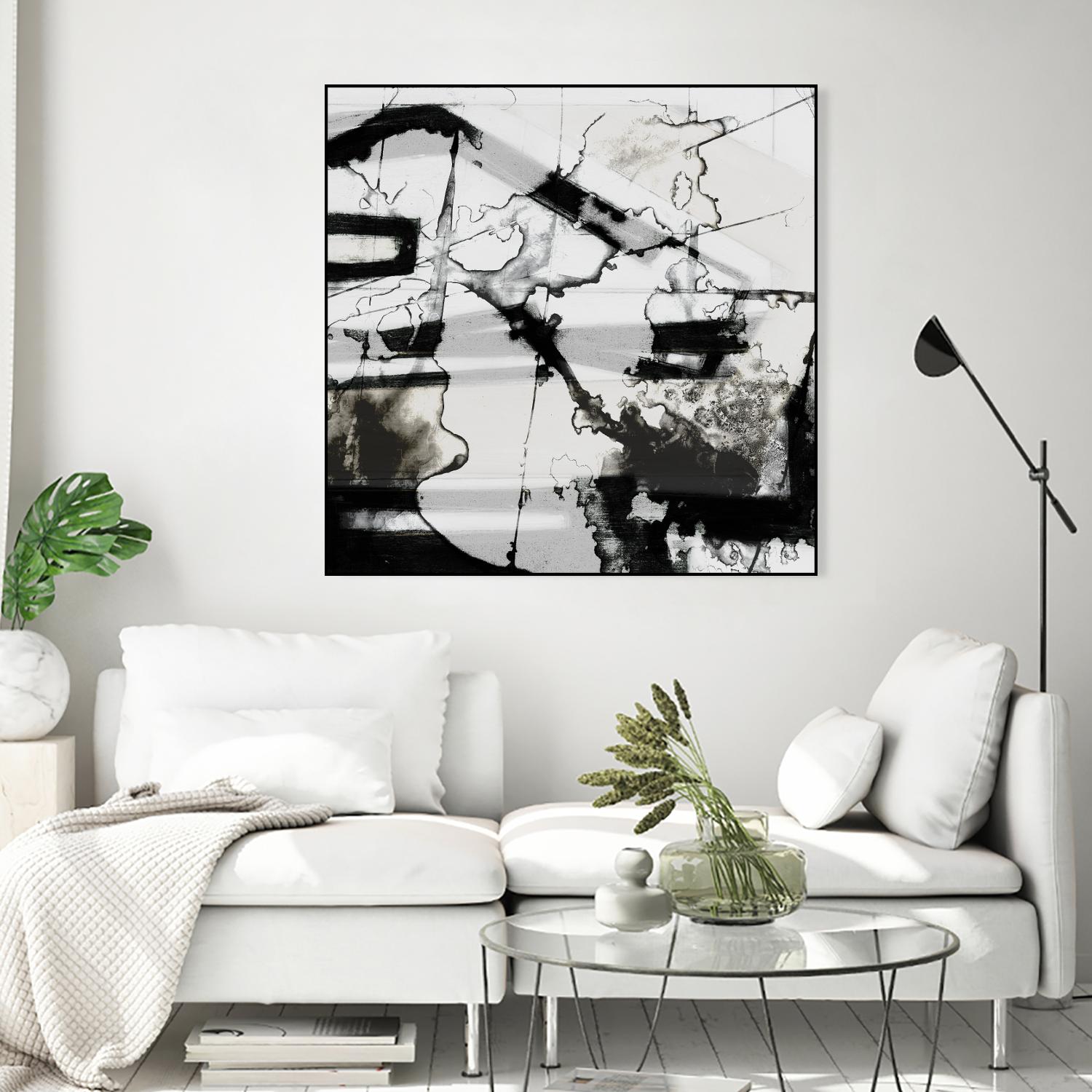 In Motion III by Jennifer Goldberger on GIANT ART - black abstract