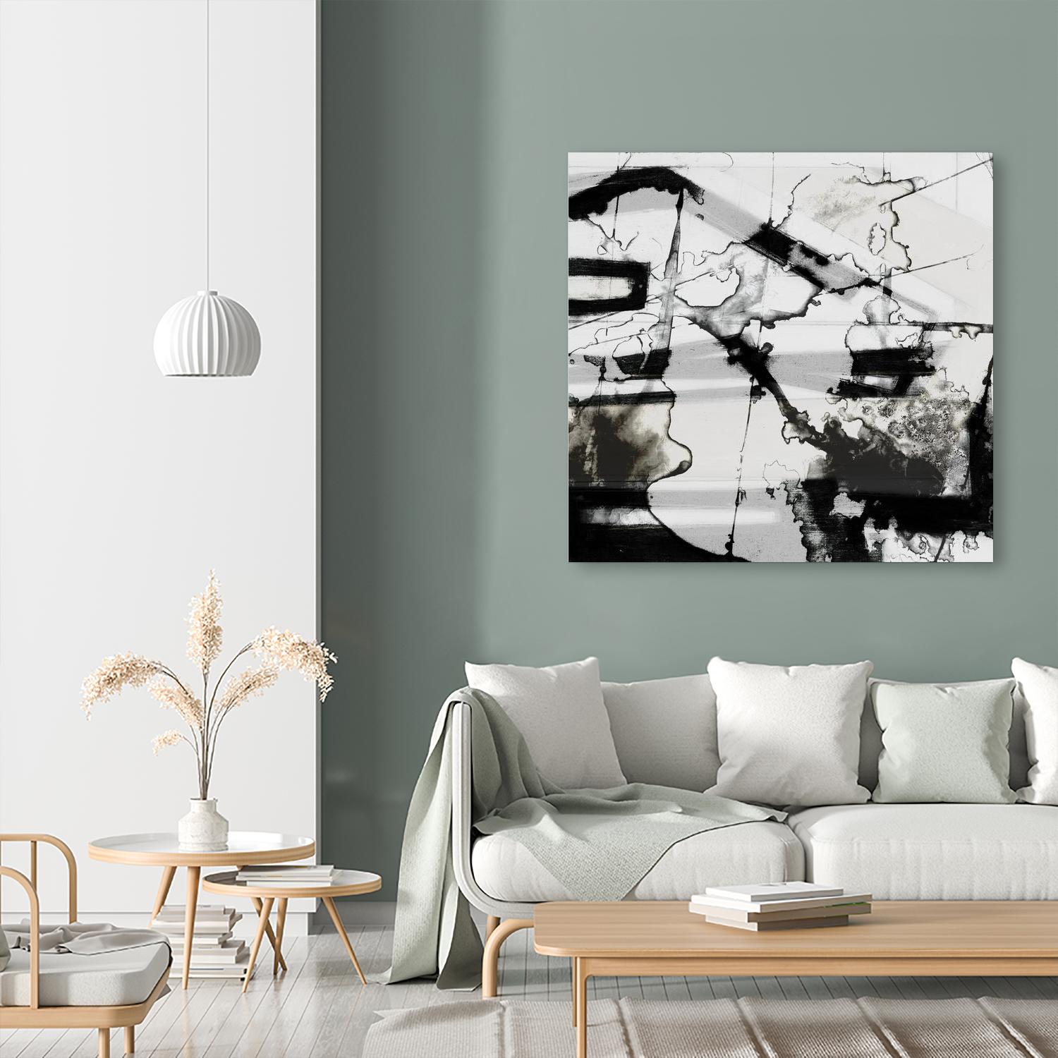 In Motion III by Jennifer Goldberger on GIANT ART - black abstract