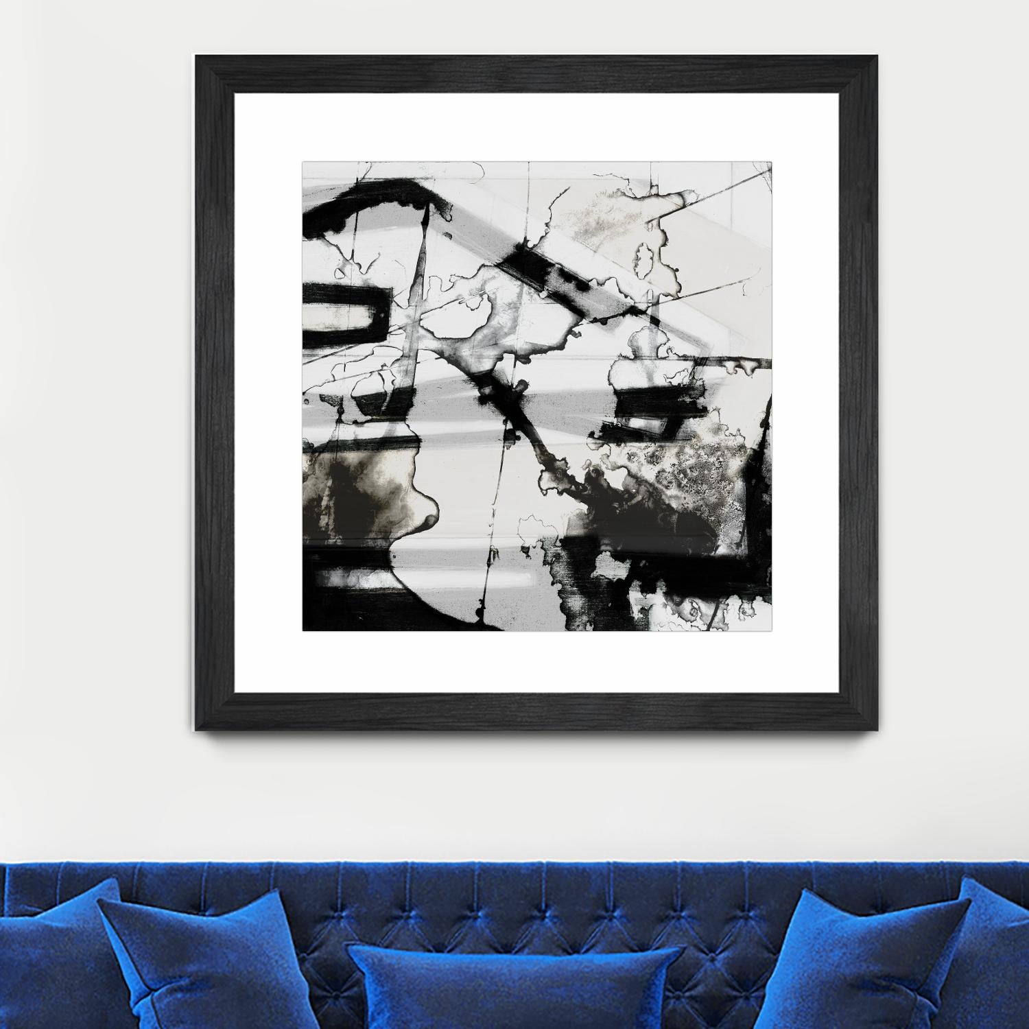 In Motion III by Jennifer Goldberger on GIANT ART - black abstract