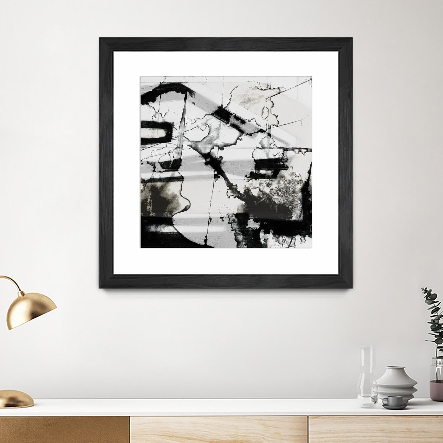 In Motion III by Jennifer Goldberger on GIANT ART - black abstract