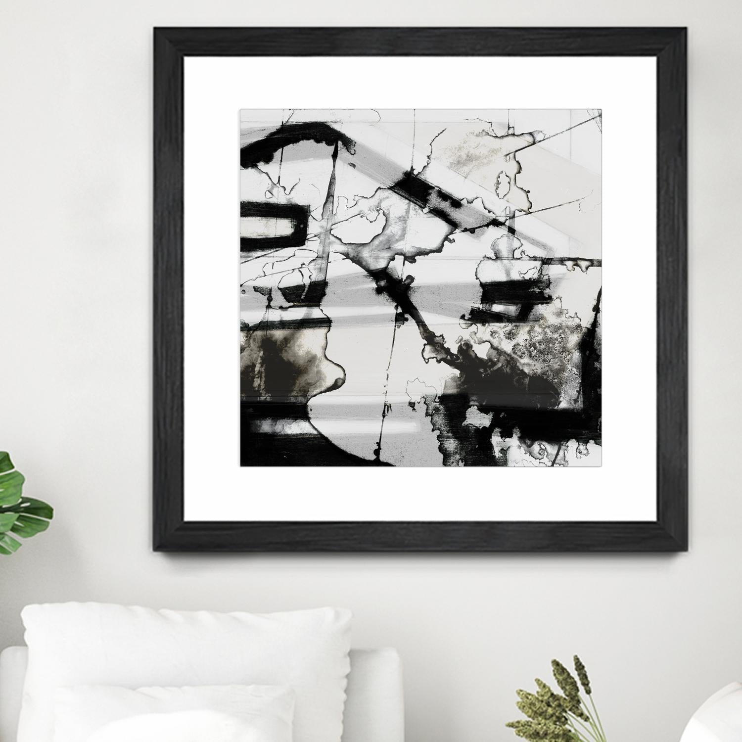 In Motion III by Jennifer Goldberger on GIANT ART - black abstract