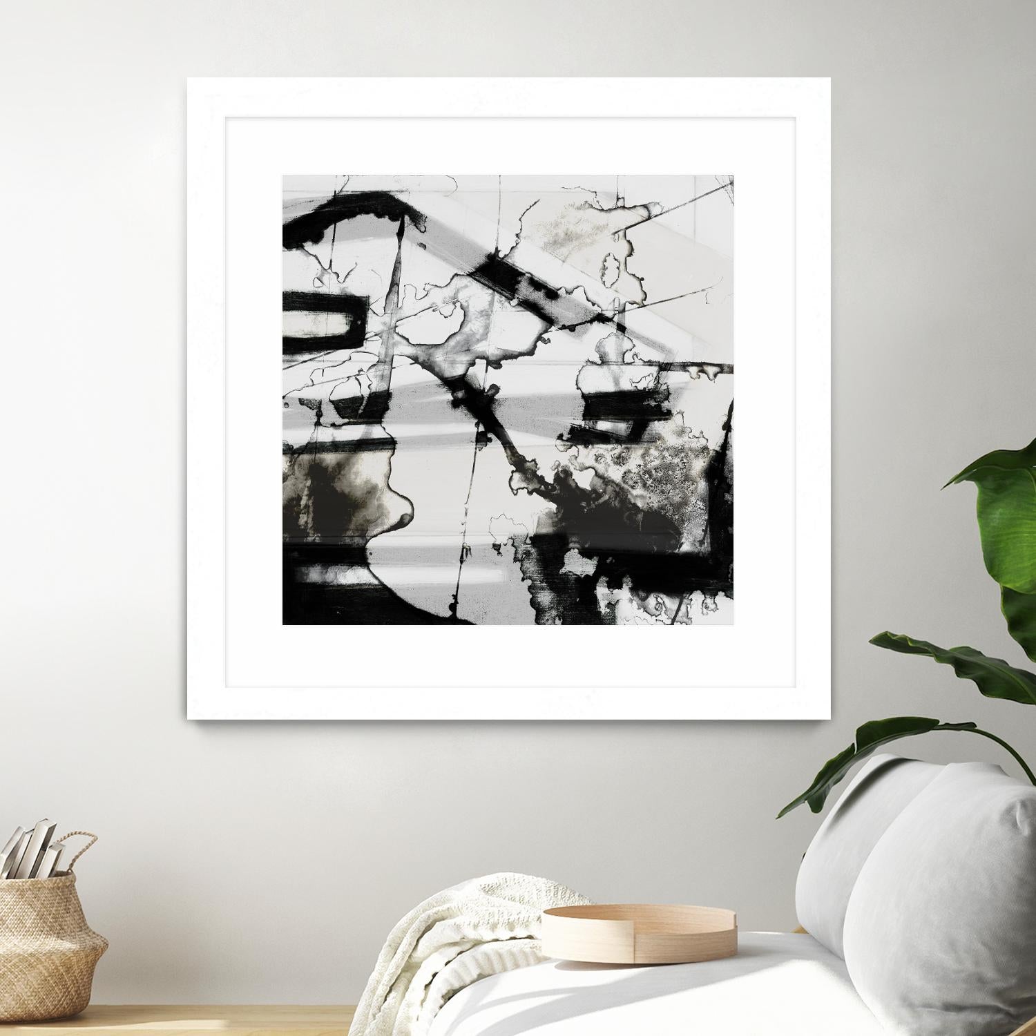 In Motion III by Jennifer Goldberger on GIANT ART - black abstract