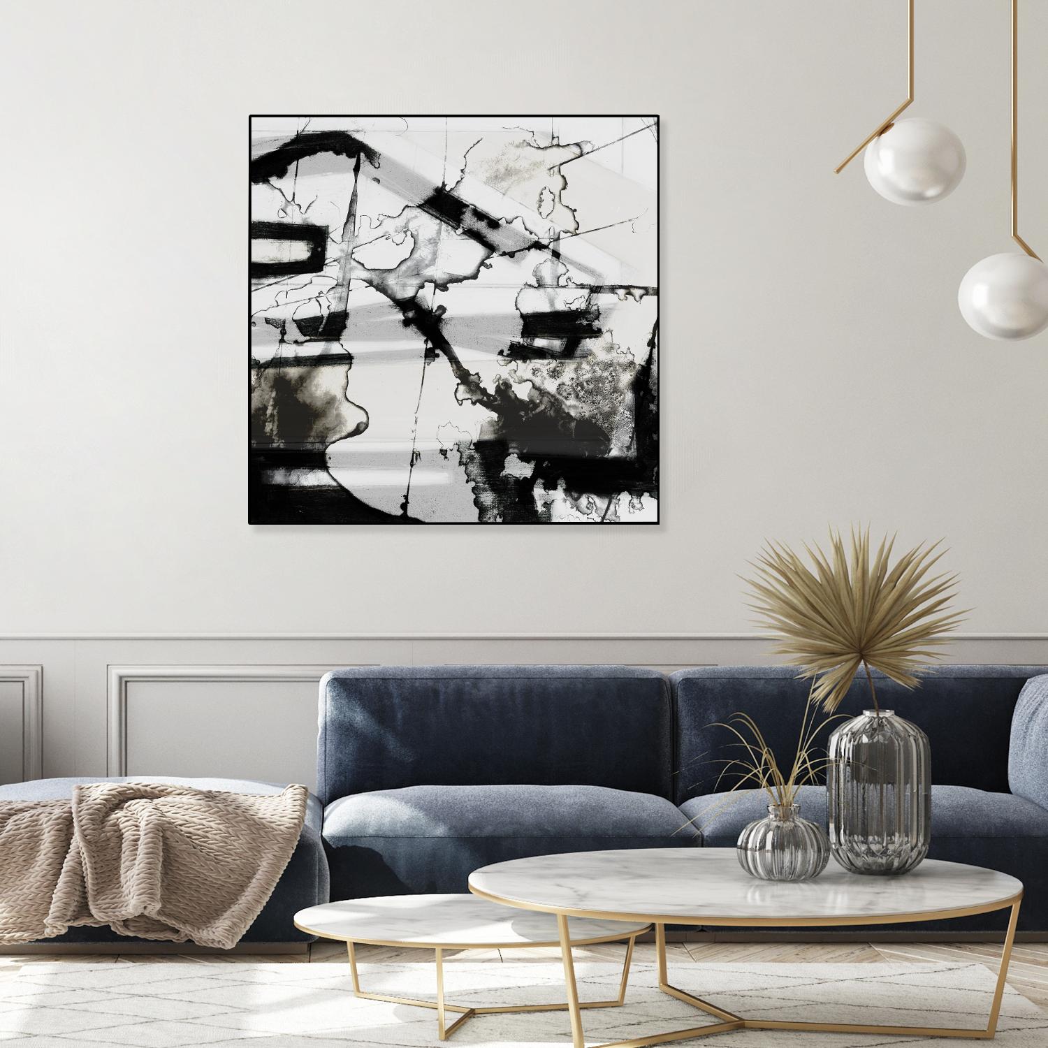 In Motion III by Jennifer Goldberger on GIANT ART - black abstract