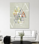 Stamped Triangles II by Jennifer Goldberger on GIANT ART - beige abstract geometrical