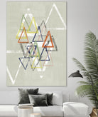 Stamped Triangles II by Jennifer Goldberger on GIANT ART - beige abstract geometrical