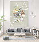 Stamped Triangles II by Jennifer Goldberger on GIANT ART - beige abstract geometrical