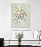 Stamped Triangles II by Jennifer Goldberger on GIANT ART - beige abstract geometrical