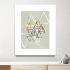 Stamped Triangles II by Jennifer Goldberger on GIANT ART - beige abstract geometrical