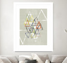 Stamped Triangles II by Jennifer Goldberger on GIANT ART - beige abstract geometrical