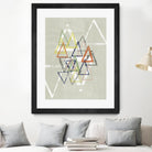 Stamped Triangles II by Jennifer Goldberger on GIANT ART - beige abstract geometrical