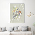 Stamped Triangles II by Jennifer Goldberger on GIANT ART - beige abstract geometrical