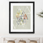 Stamped Triangles II by Jennifer Goldberger on GIANT ART - beige abstract geometrical