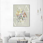 Stamped Triangles II by Jennifer Goldberger on GIANT ART - beige abstract geometrical