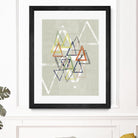 Stamped Triangles II by Jennifer Goldberger on GIANT ART - beige abstract geometrical