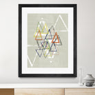 Stamped Triangles II by Jennifer Goldberger on GIANT ART - beige abstract geometrical