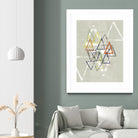 Stamped Triangles II by Jennifer Goldberger on GIANT ART - beige abstract geometrical