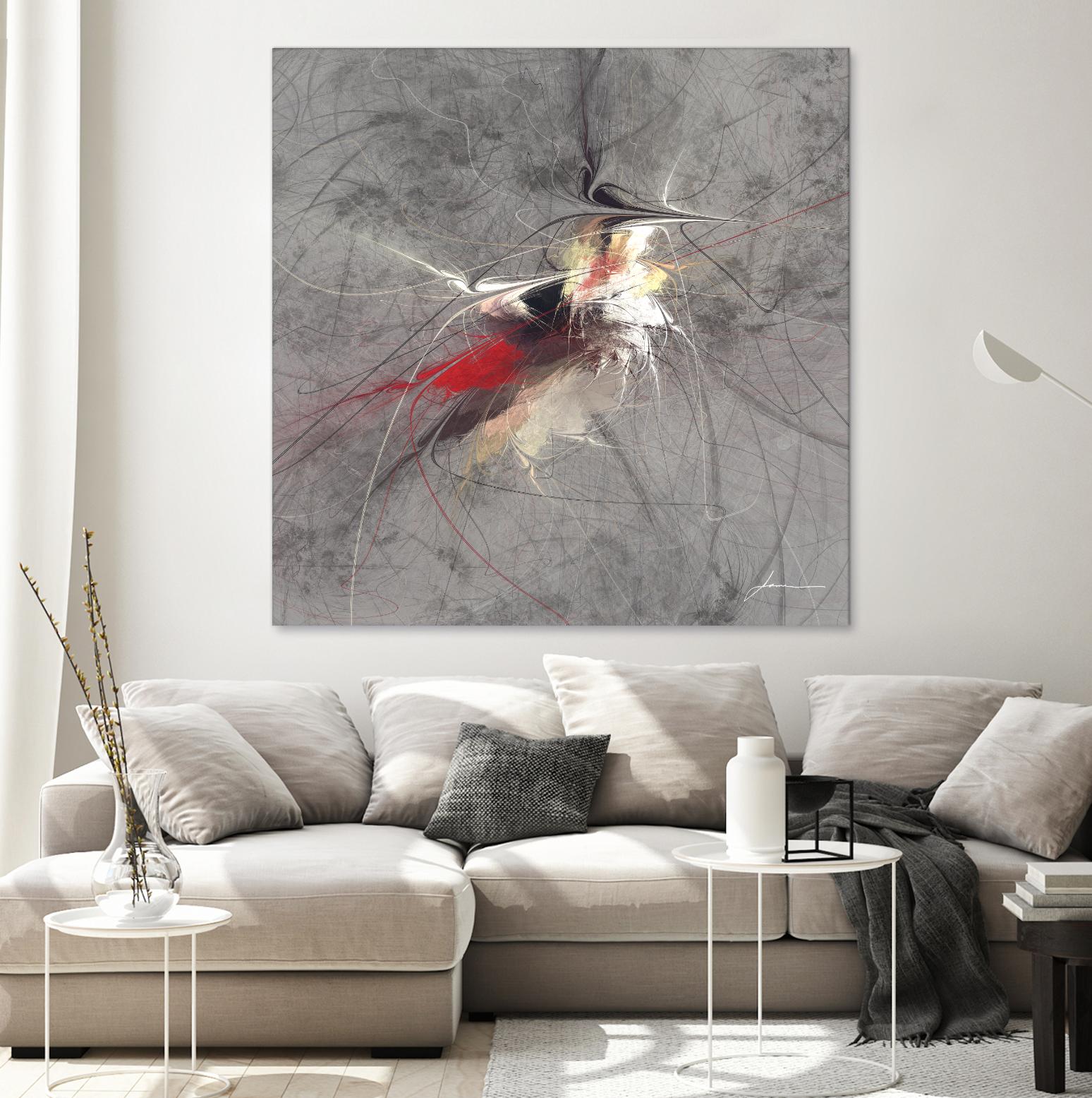 Paint Swirl I by James Burghardt on GIANT ART - red abstract