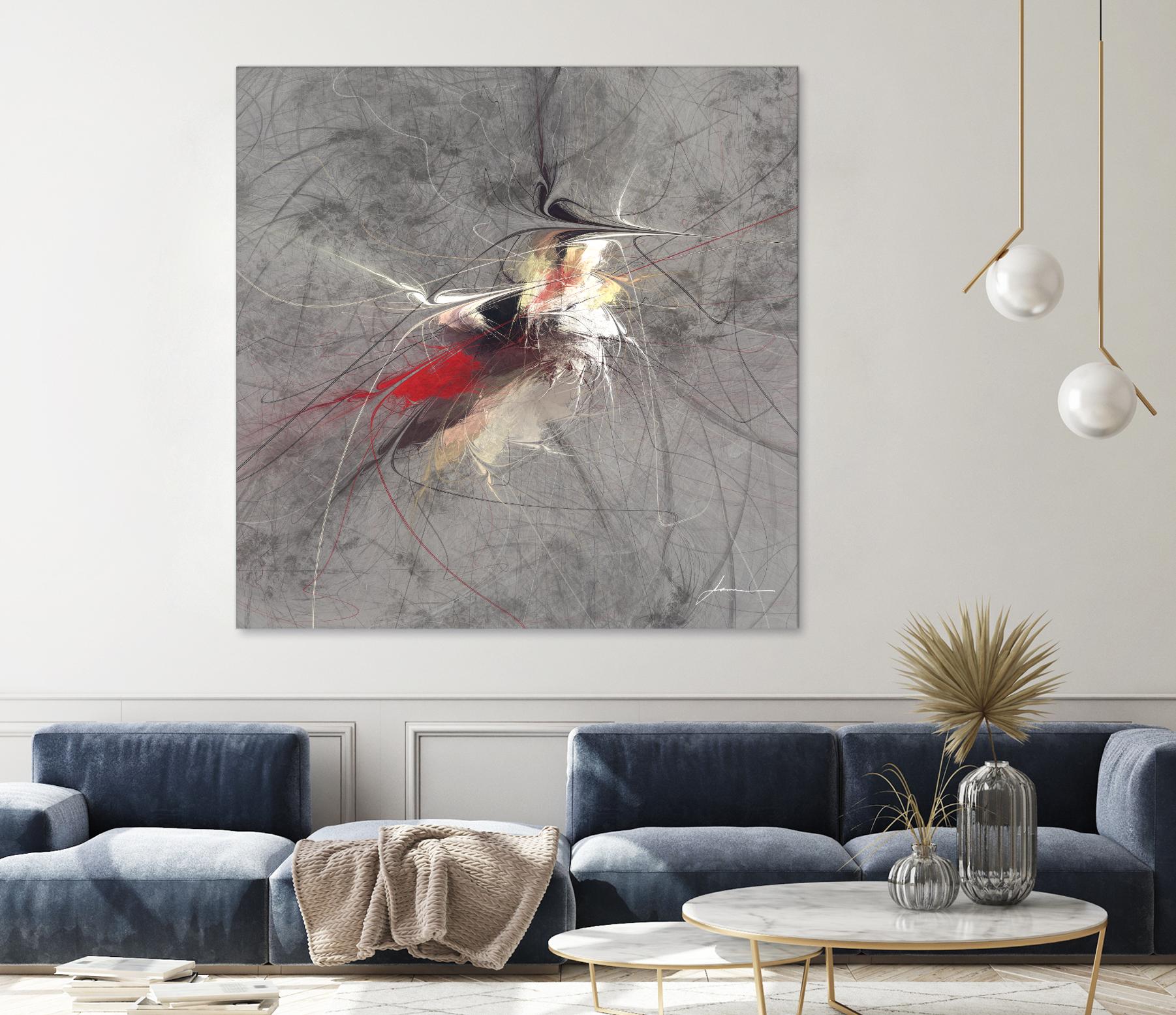 Paint Swirl I by James Burghardt on GIANT ART - red abstract