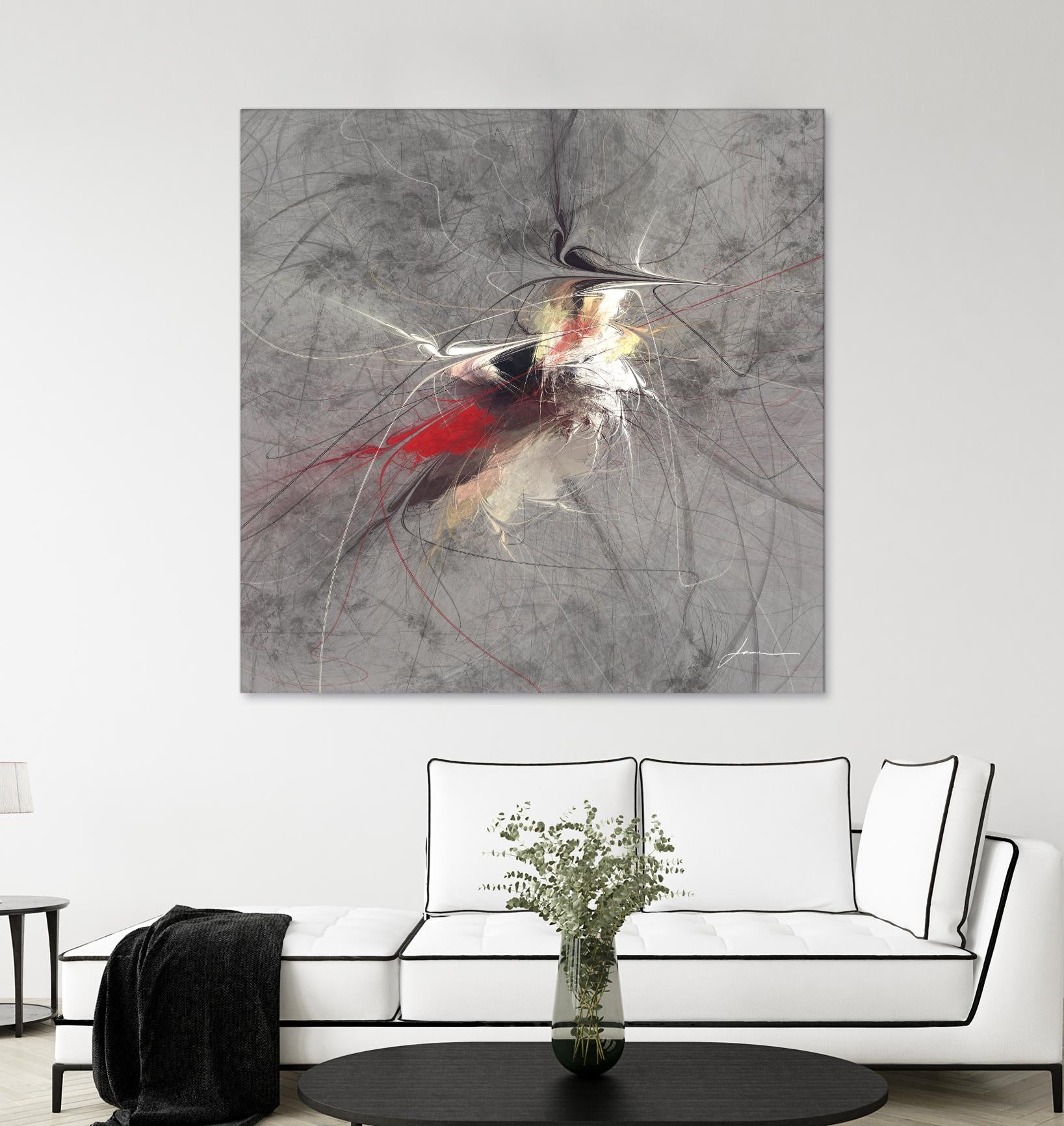 Paint Swirl I by James Burghardt on GIANT ART - red abstract