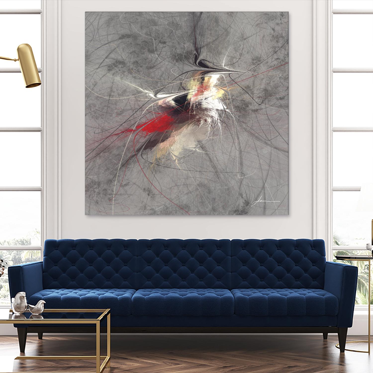 Paint Swirl I by James Burghardt on GIANT ART - red abstract