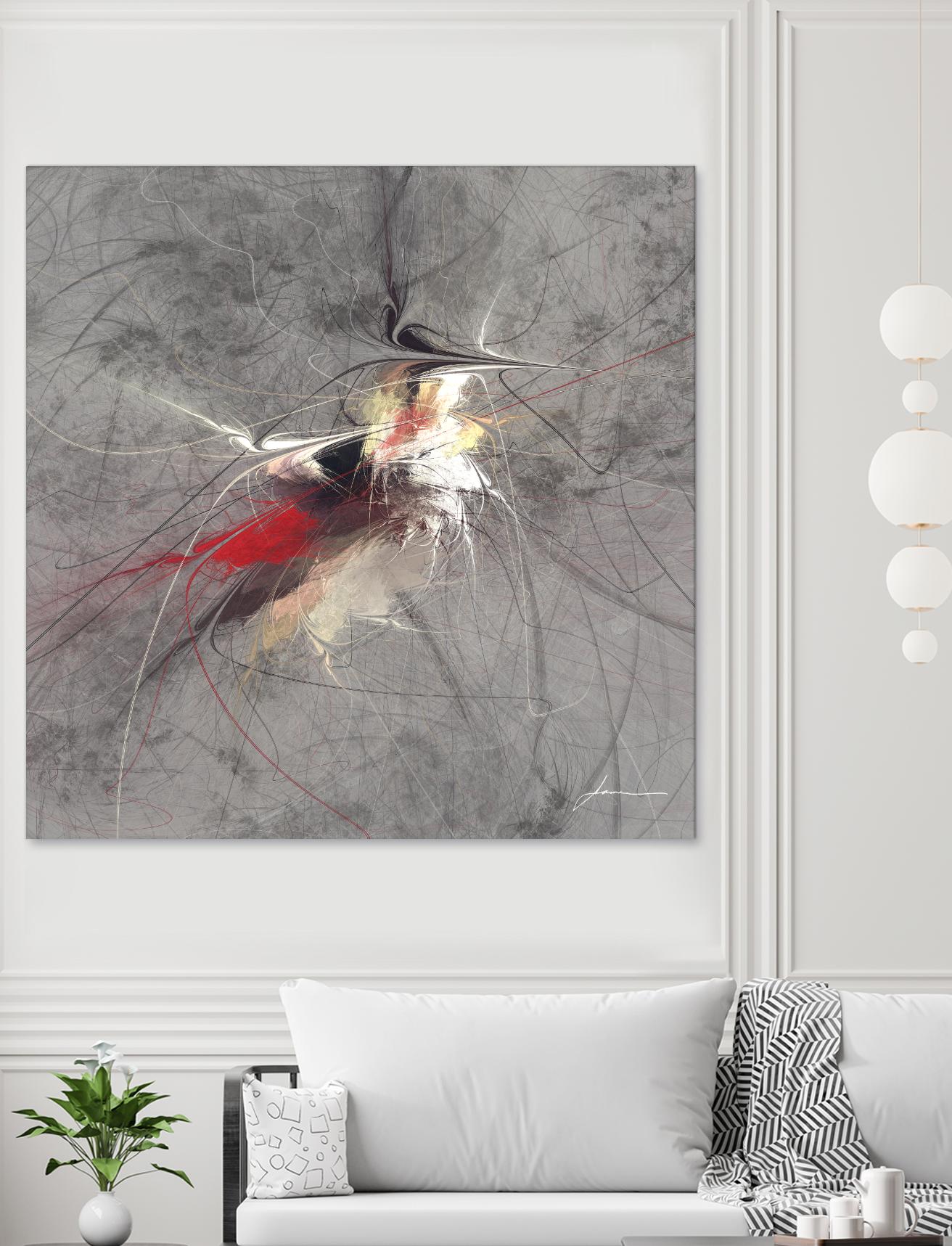 Paint Swirl I by James Burghardt on GIANT ART - red abstract