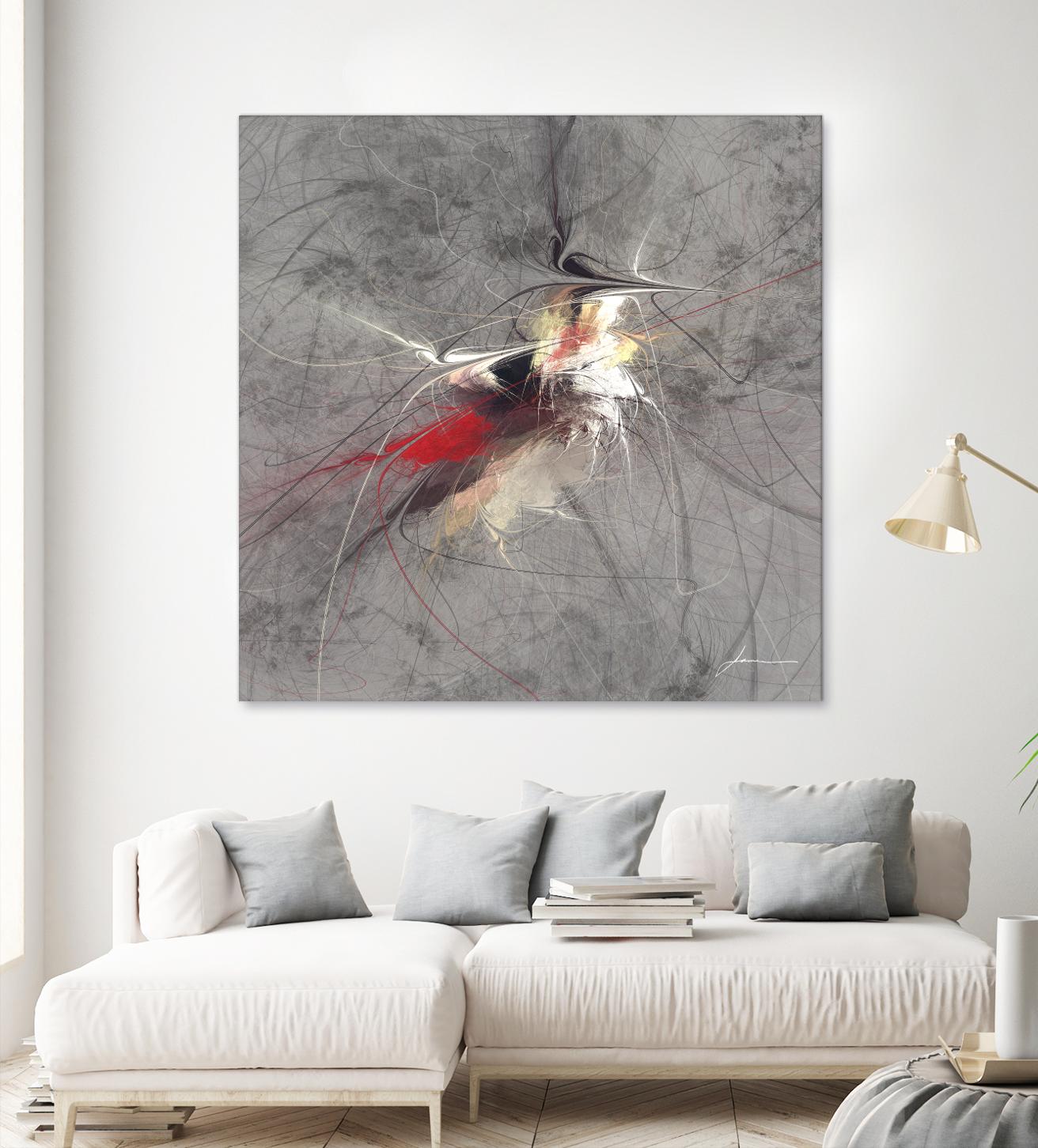 Paint Swirl I by James Burghardt on GIANT ART - red abstract